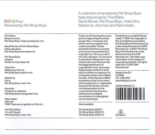 PET SHOP BOYS - DISCO 4  (Cd)