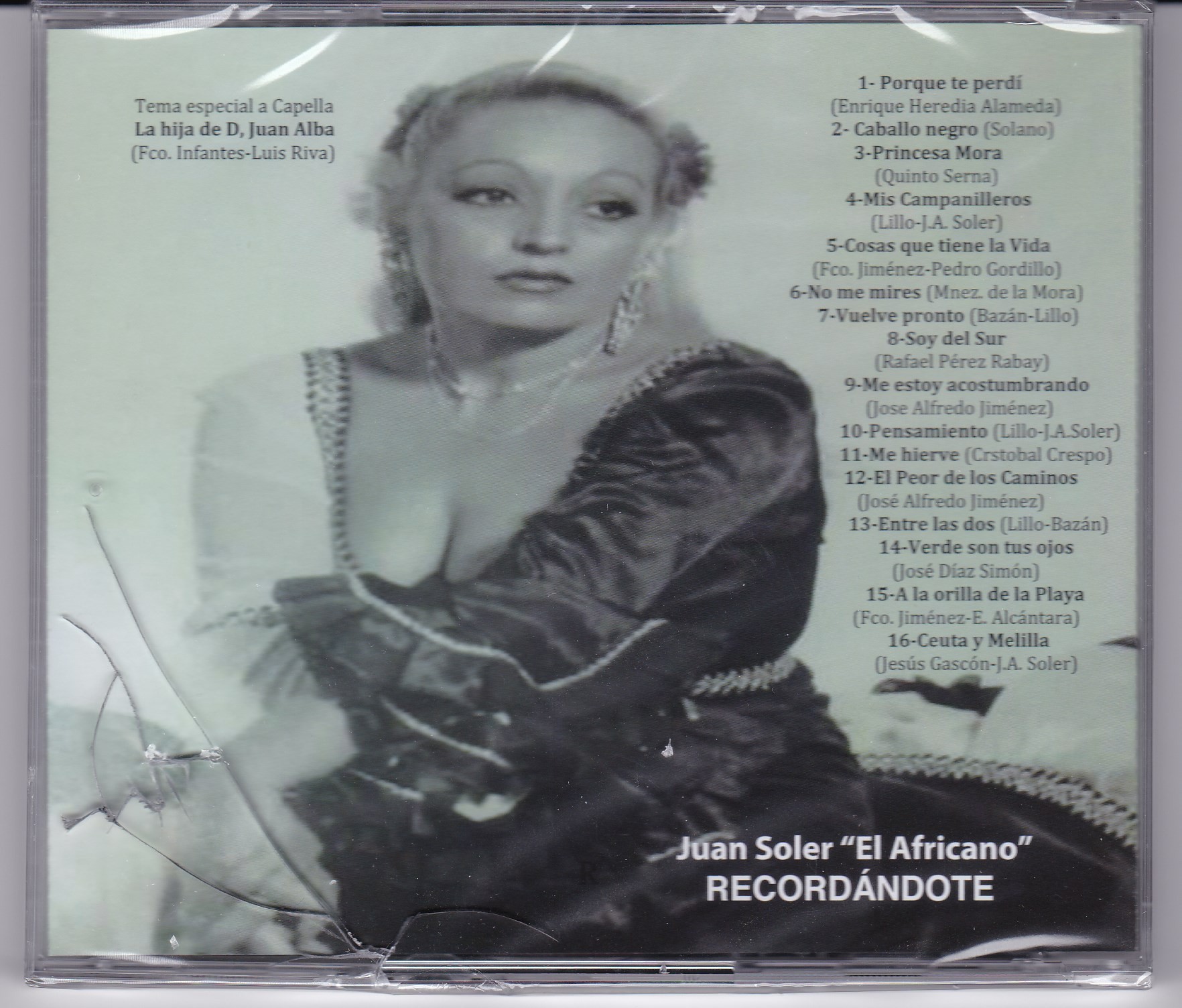 Juan Soler el africano - Recordandote  (Cd)