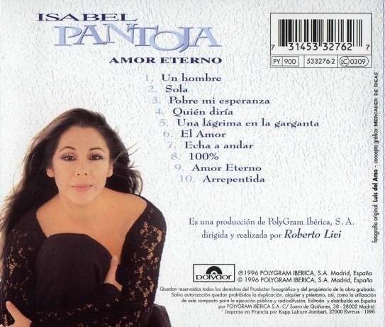 ISABEL PANTOJA - AMOR ETERNO  (Cd)