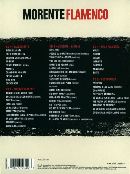 ENRIQUE MORENTE - FLAMENCO BOX  (5cd)