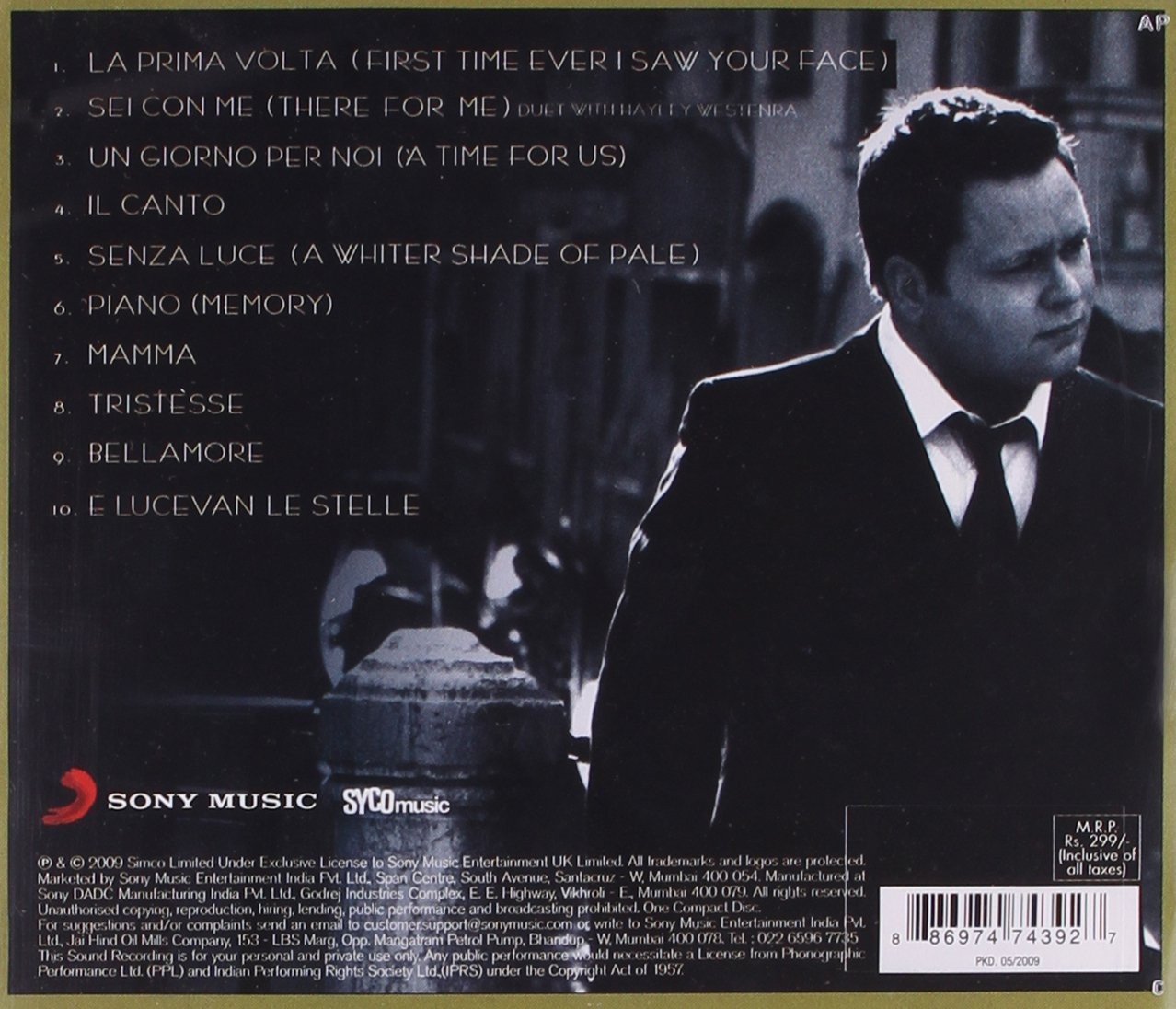 PAUL POTTS - PASSIONE  (Cd)
