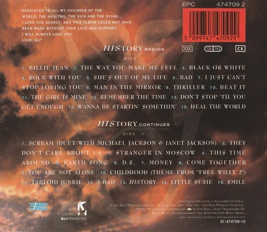 MICHAEL JACKSON - HISTORY  (2Cd)