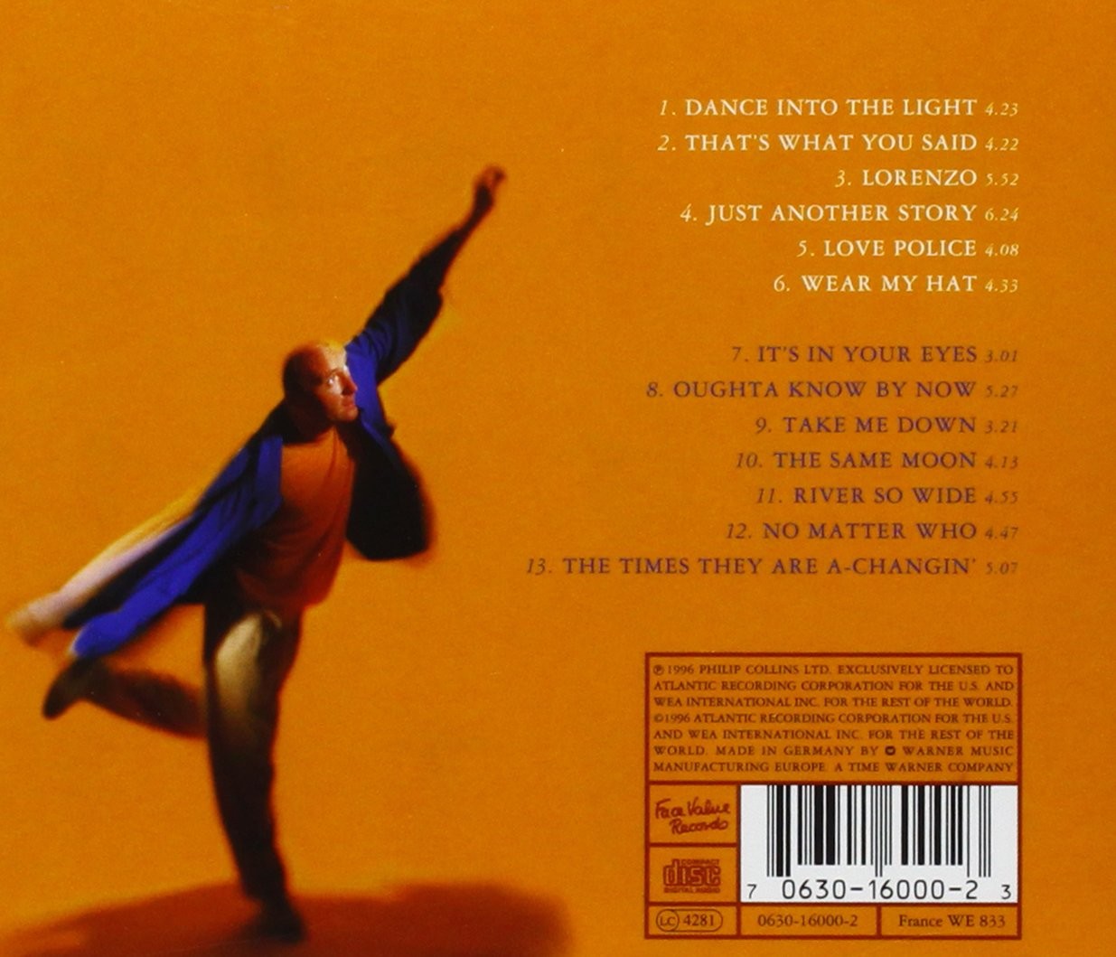 PHIL COLLINS - DANCE INTO THE LIGHT  (Cd)