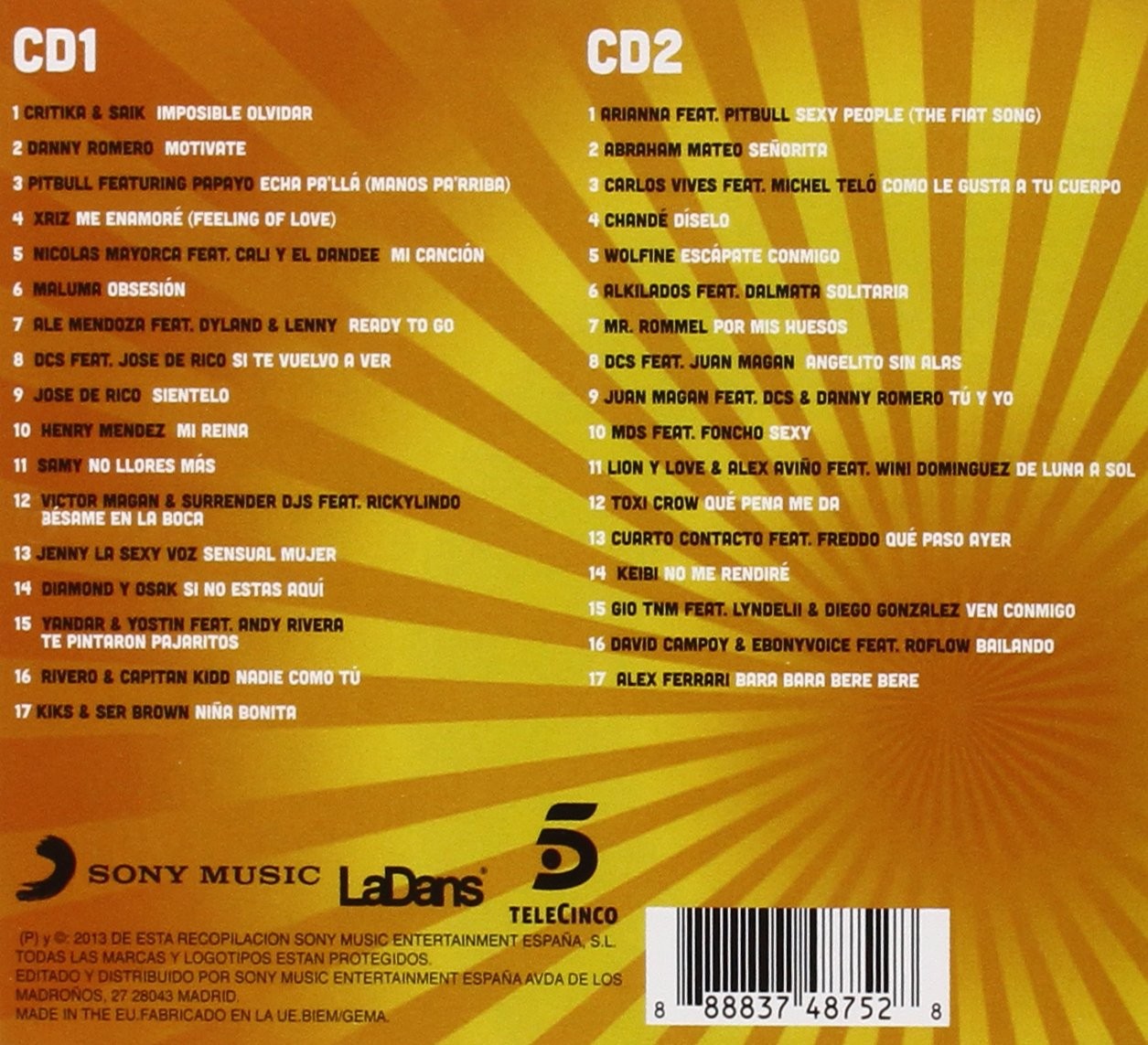 MUJERES Y HOMBRES Y VICEVERSA. LOS HITS DEL VERANO 2013  (2Cd)