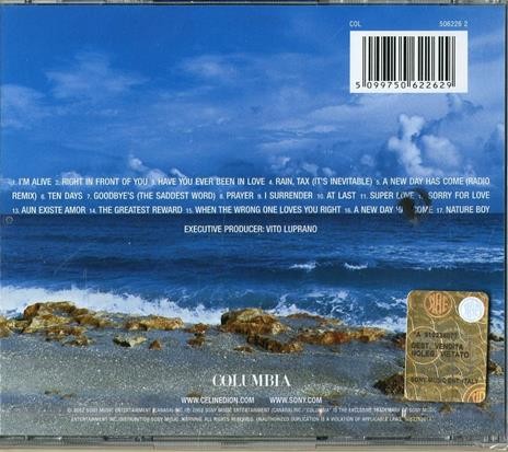 CELINE DION - A NEW DAY HAS COME  (Cd)