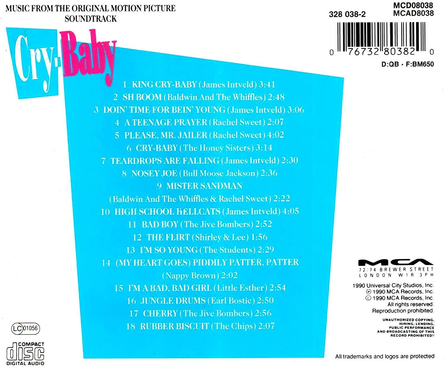 CRY-BABY - B.S.O.  (Cd)