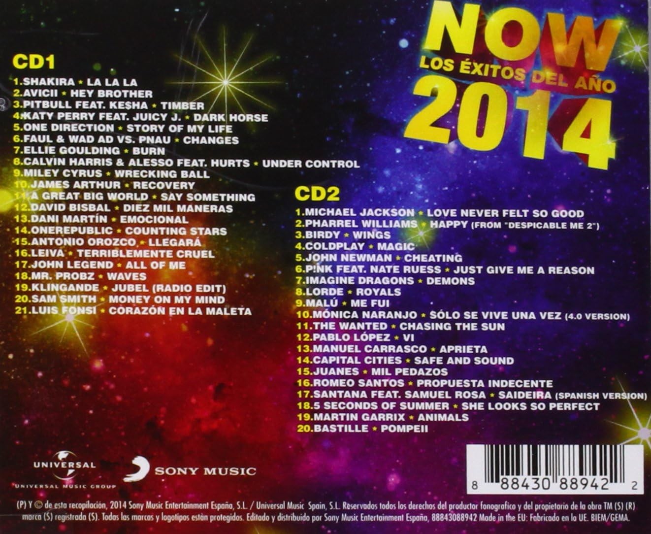 NOW 2014 LOS EXITOS DEL AÑO - VARIOS  (2Cd)