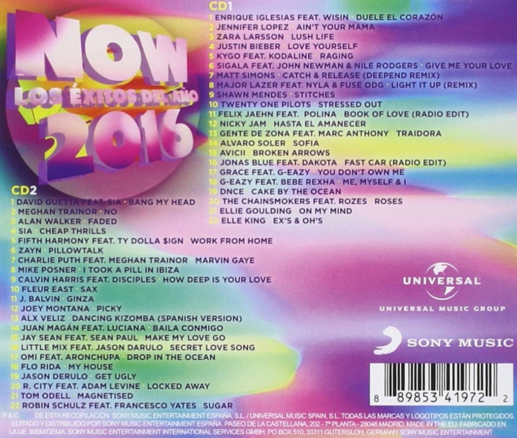 NOW 2016 LOS EXITOS DEL AÑO 2016 - VARIOS  (2Cd)