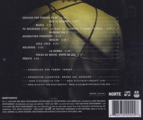 RICKY MARTIN - MTV UNPLUGGED (ED. ESP. GIRA)  (Cd)