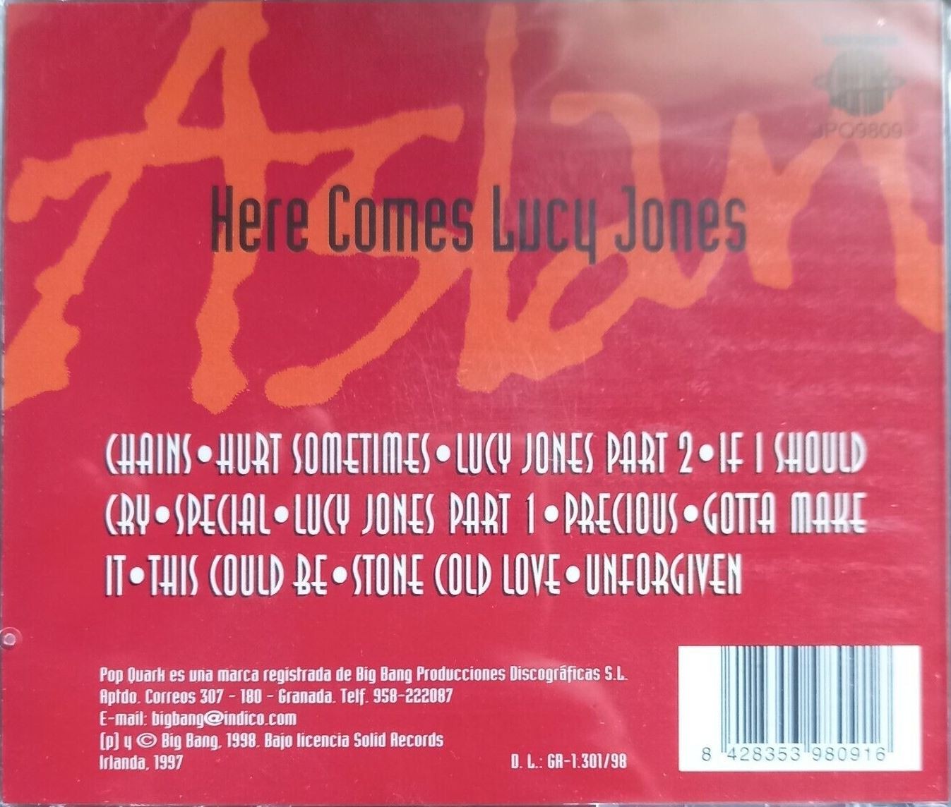 ASLAN - HERE COMES LUCY JONES  (CD)