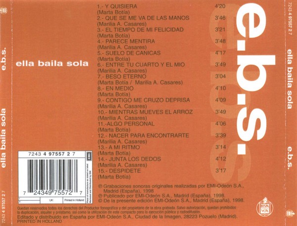 ELLA BAILA SOLA - E.B.S.  (Cd)
