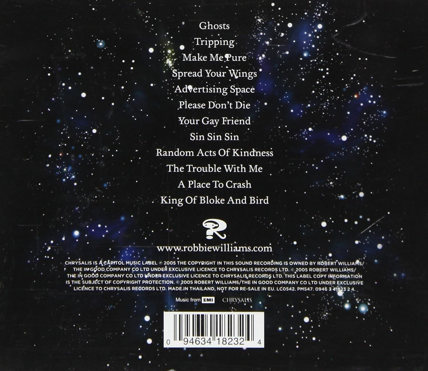 ROBBIE WILLIAMS - INTENSIVE CARE  (Cd)