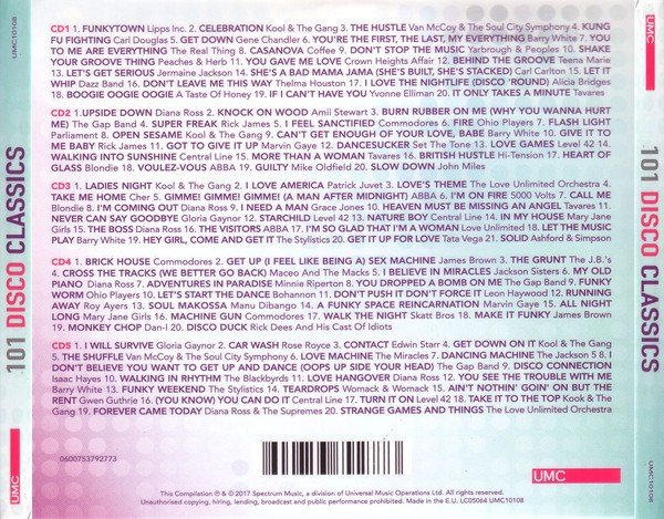 101 DISCO CLASSICS - VARIOS  (5Cd)