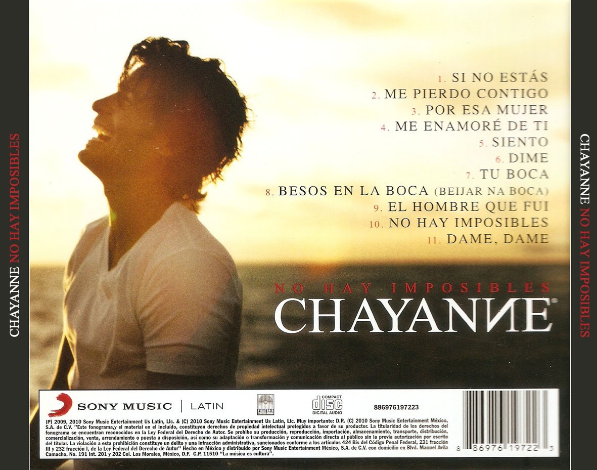 CHAYANNE - NO HAY IMPOSIBLES (CD)