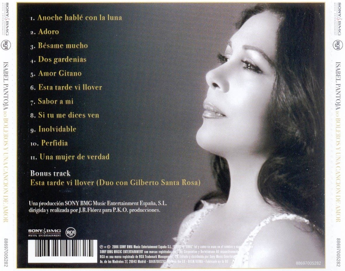 ISABEL PANTOJA - DIEZ BOLEROS Y UNA CANCION DE AMOR  (Cd)