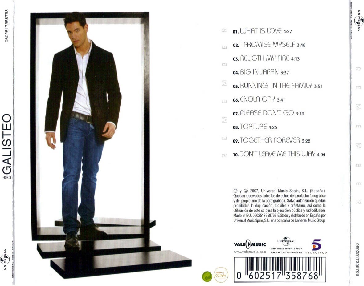 JOSE GALISTEO - REMEMBER  (Cd)