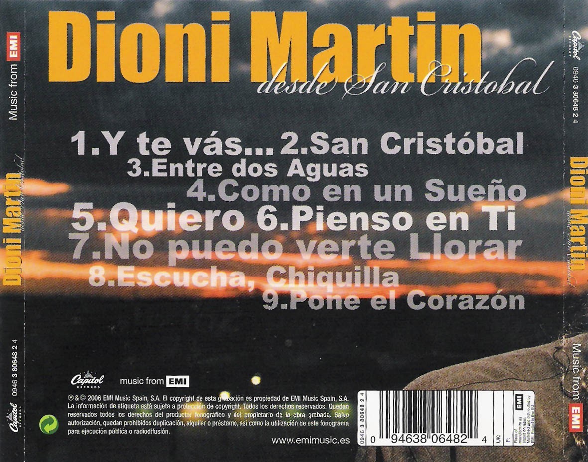 Dioni Martín - Desde San Cristóbal  (Cd)