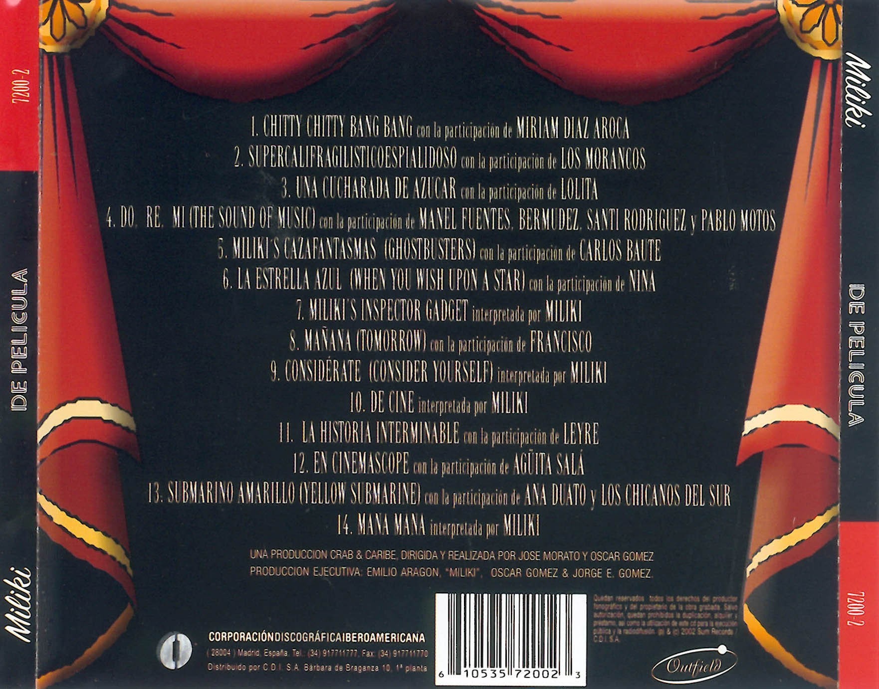 MILIKI - DE PELICULA  (Cd)