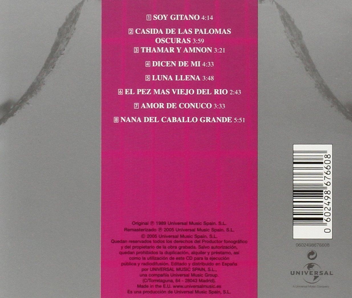 CAMARON DE LA ISLA - Soy Gitano   Reedicion (cd)