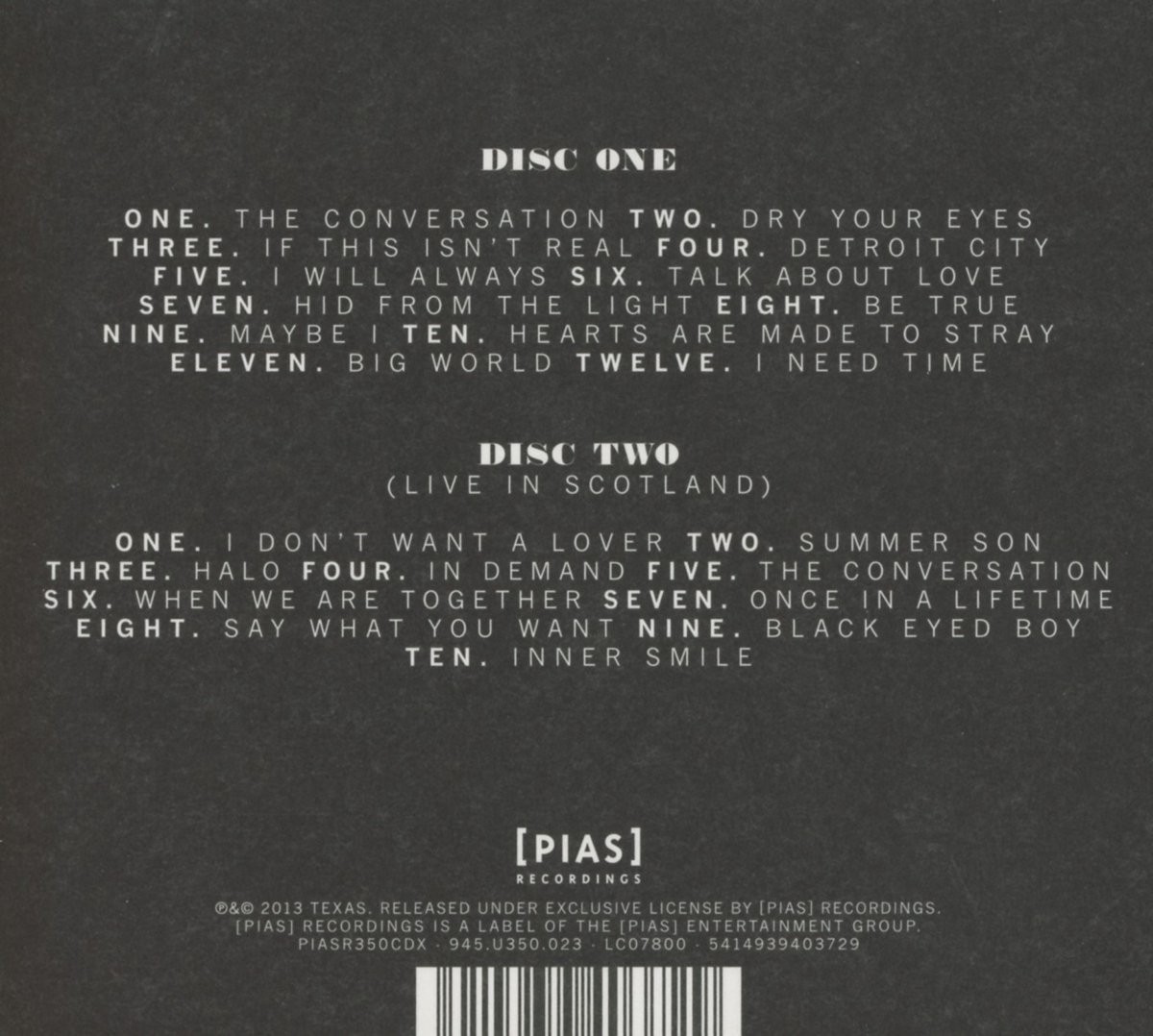 TEXAS - THE CONVERSATION  (Cd)