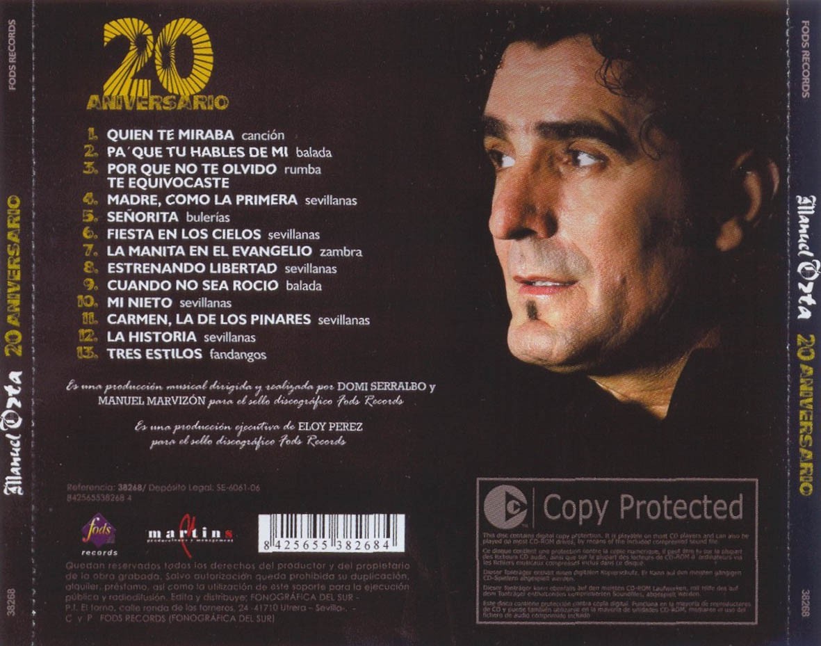 Manuel Orta - 20 Aniversario  (Cd)