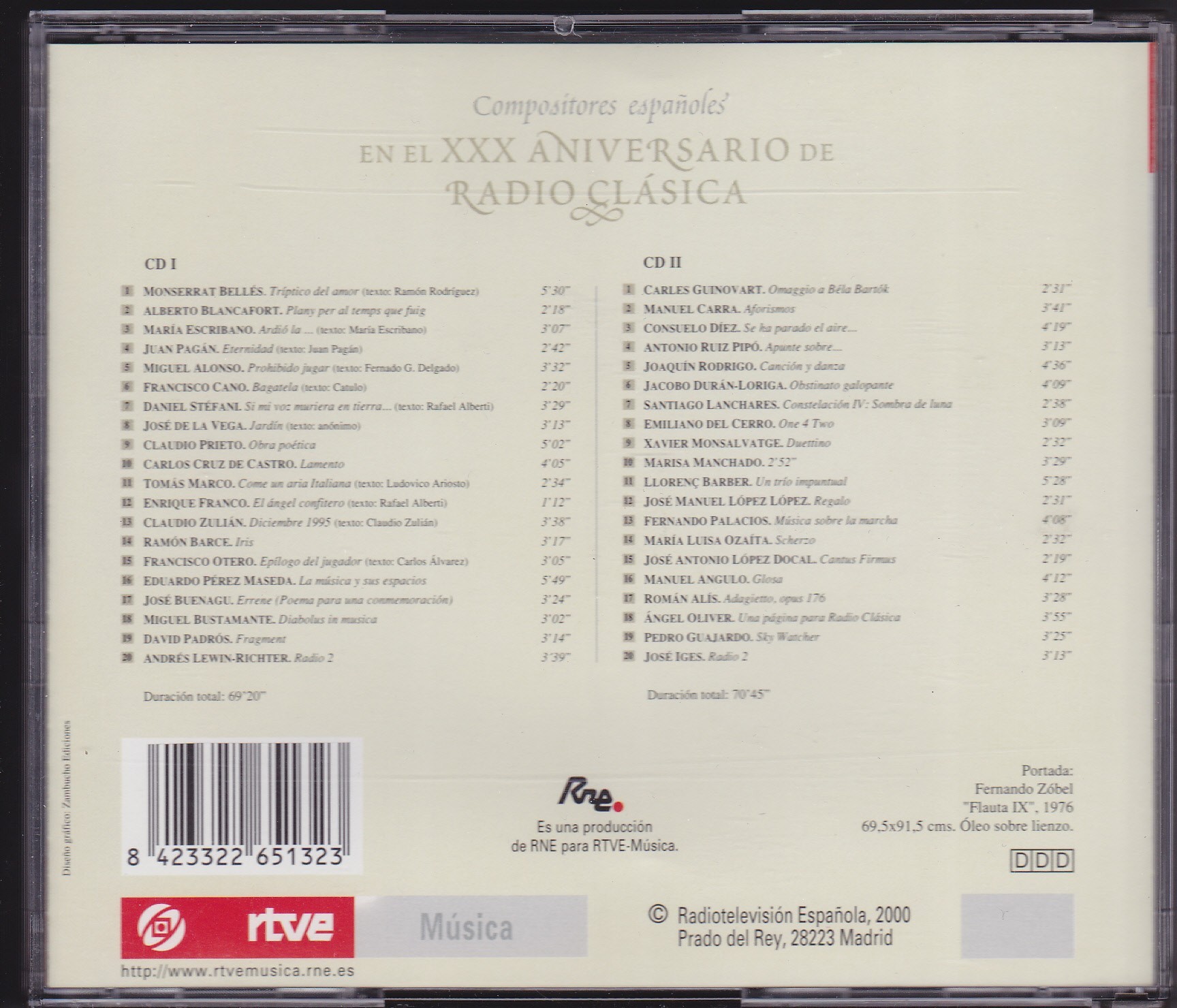 XXX Aniversario de Radio Clasica Compositores Españoles (2Cd)