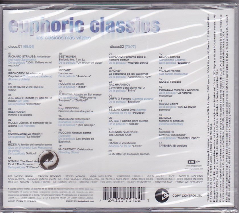 EUPHORIC CLASSICS - VARIOS  (2Cd)