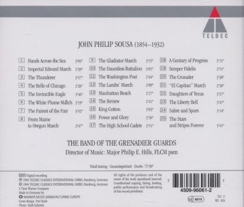 BAND OF THE GRENADIER GUARDS - SOUSA MARCHES  (Cd)