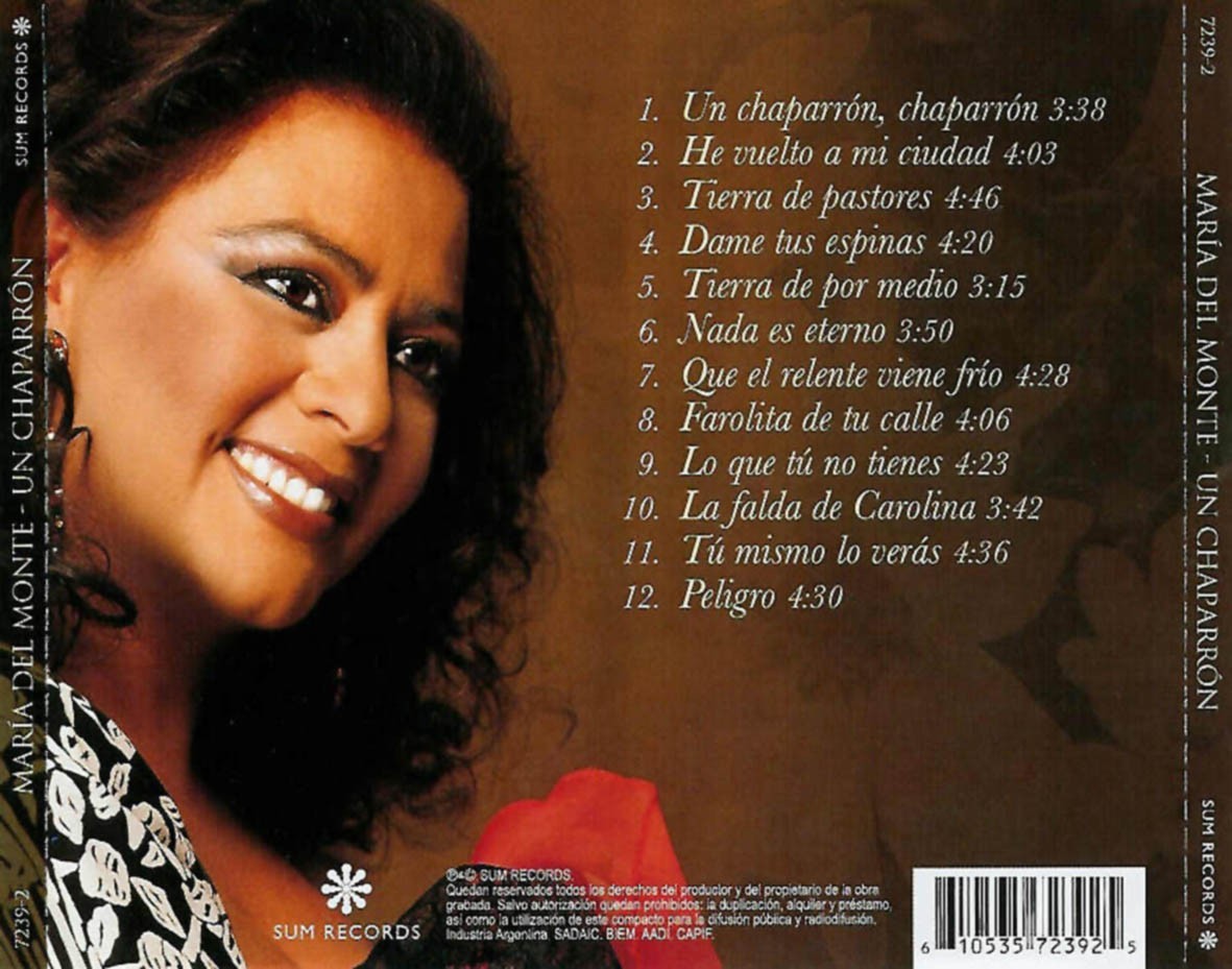 Maria del Monte - Un Chaparron  (Cd)