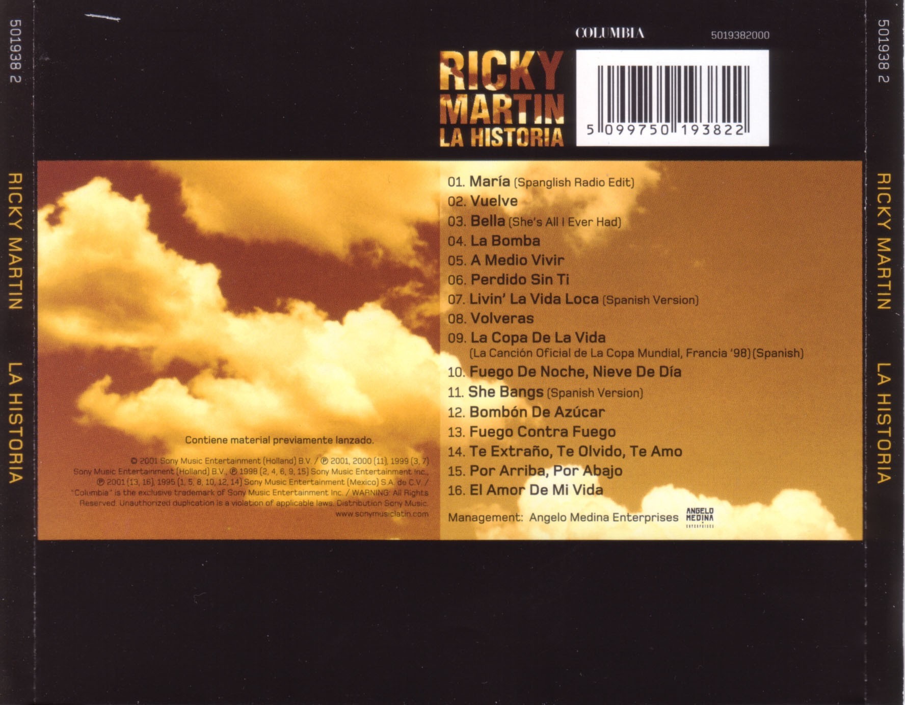 RICKY MARTIN - LA HISTORIA  (Cd)
