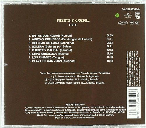 PACO DE LUCIA - FUENTE Y CAUDAL  (Cd)