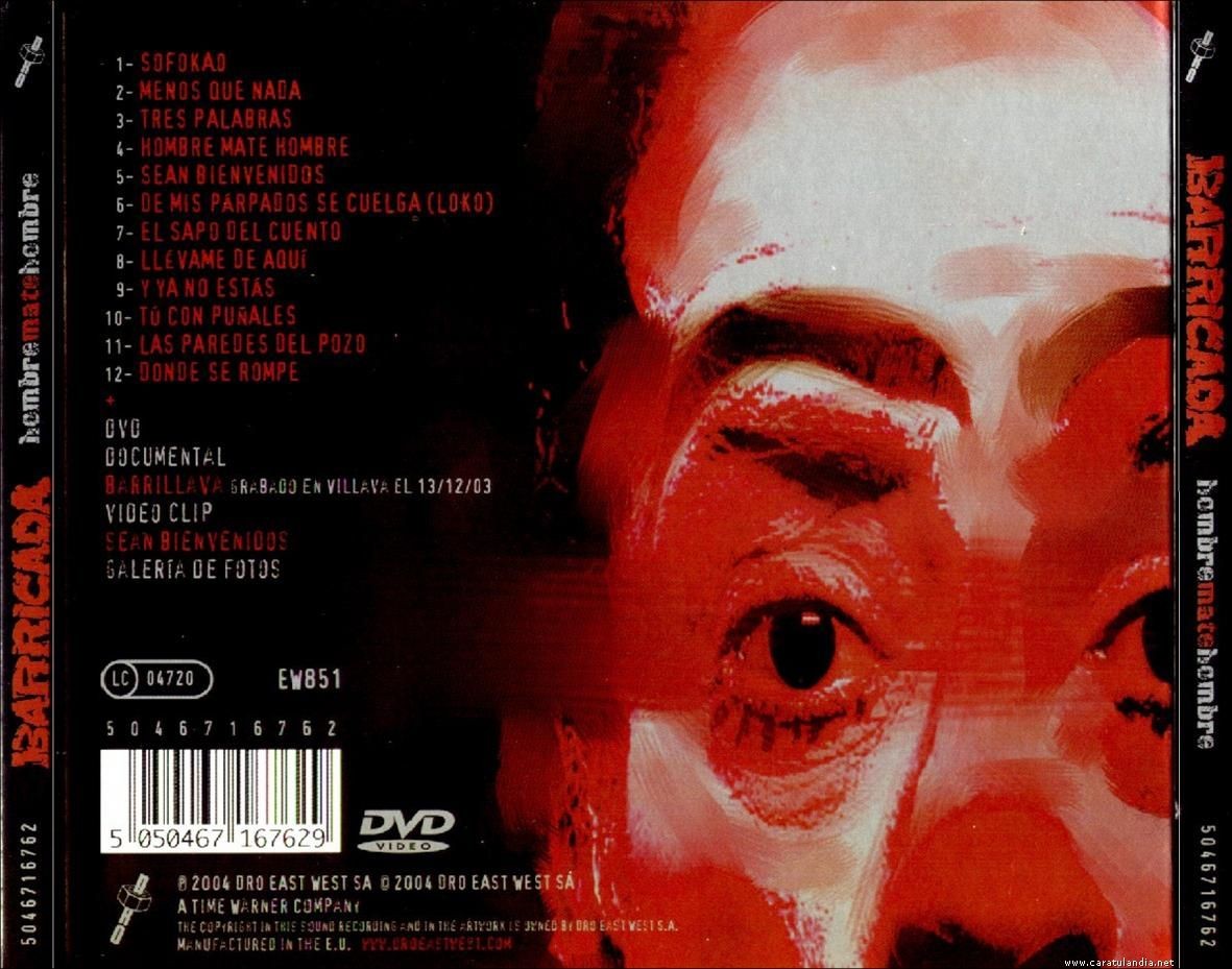 BARRICADA - HOMBRE MATE HOMBRE  (Ed.Especial)  (Cd+Dvd)