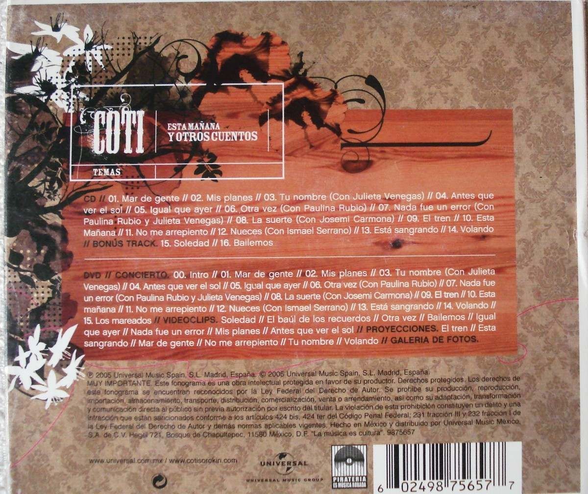 Coti - Esta Mañana y Otros Cuentos (Cd+dvd)