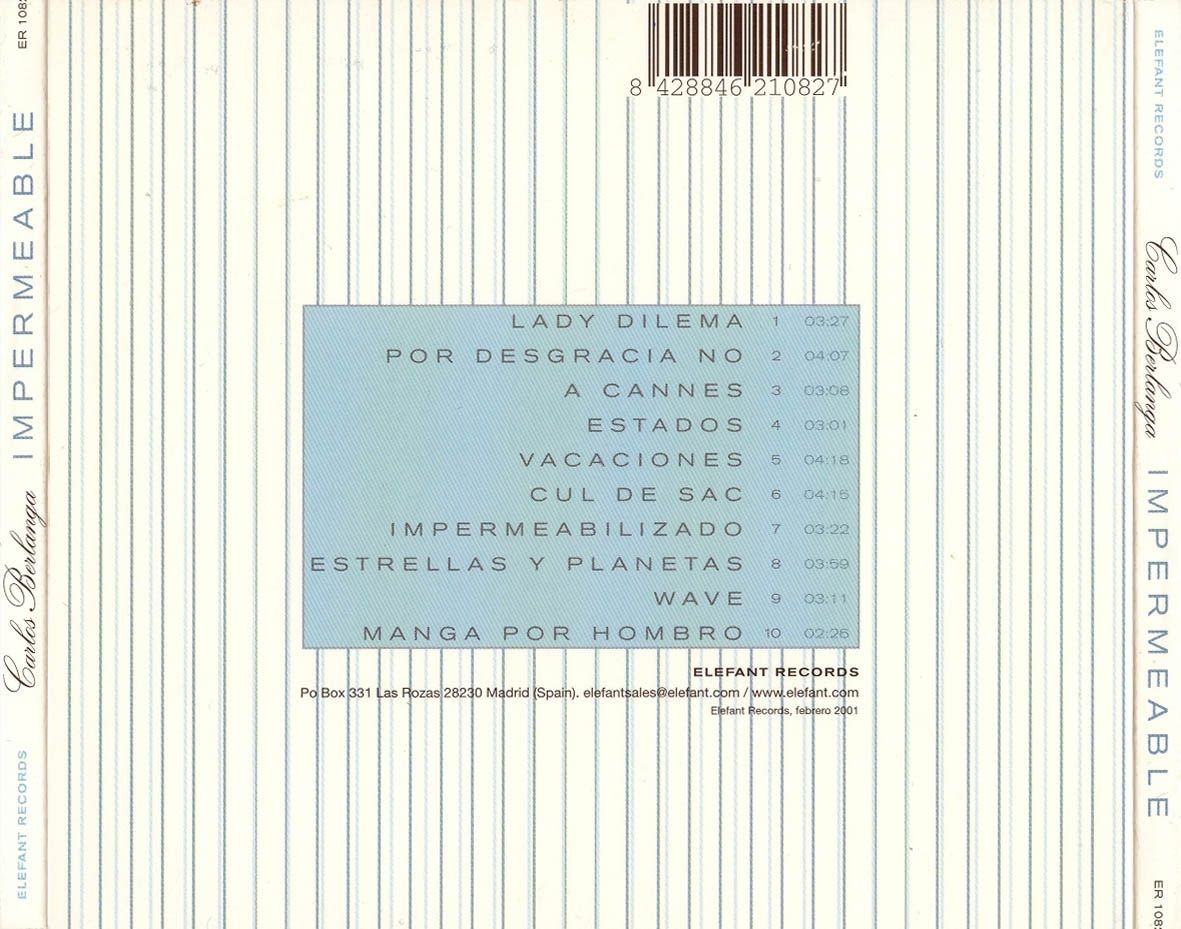 CARLOS BERLANGA - IMPERMEABLE  (Cd)