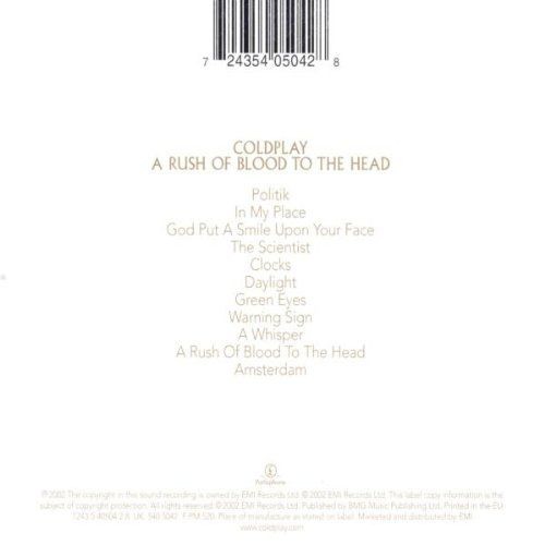 COLDPLAY - A RUSH OF BLOOD TO THE HEAD  (Cd)
