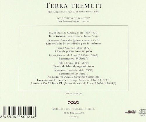 Musicos De Su Alteza - Terra Tremuit  (Cd)