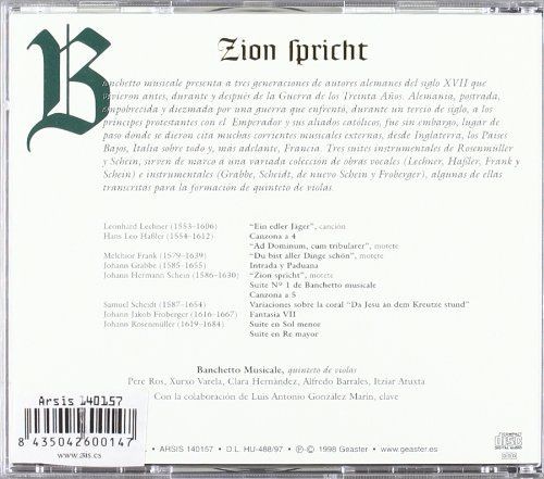 Zion Spricht: Banchetto Musicale  (Cd)
