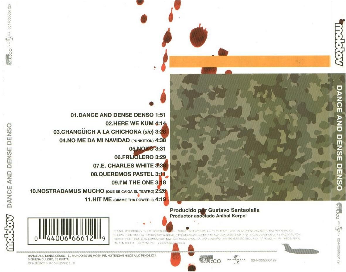 MOLOTOV - DANCE AND DENSE REMIX  (Cd)