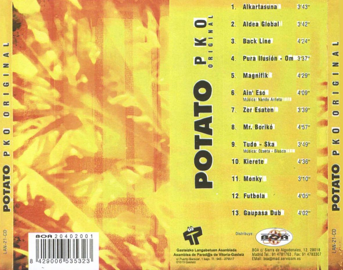 POTATO - P K O ORIGINAL  (Cd)