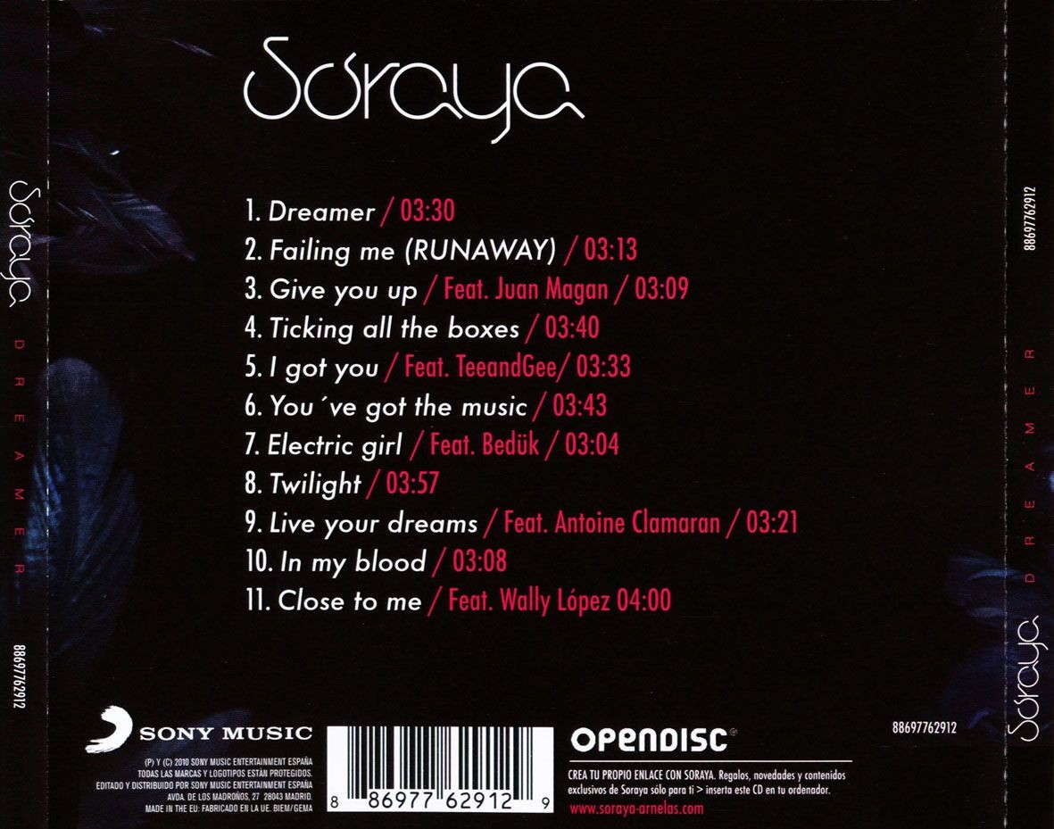 SORAYA - DREAMER  (Cd)