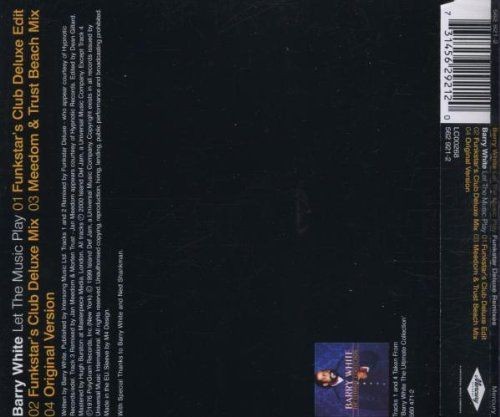 BARRY WHITE - LET THE MUSIC PLAY  (Remixes)  (Cdmaxi)