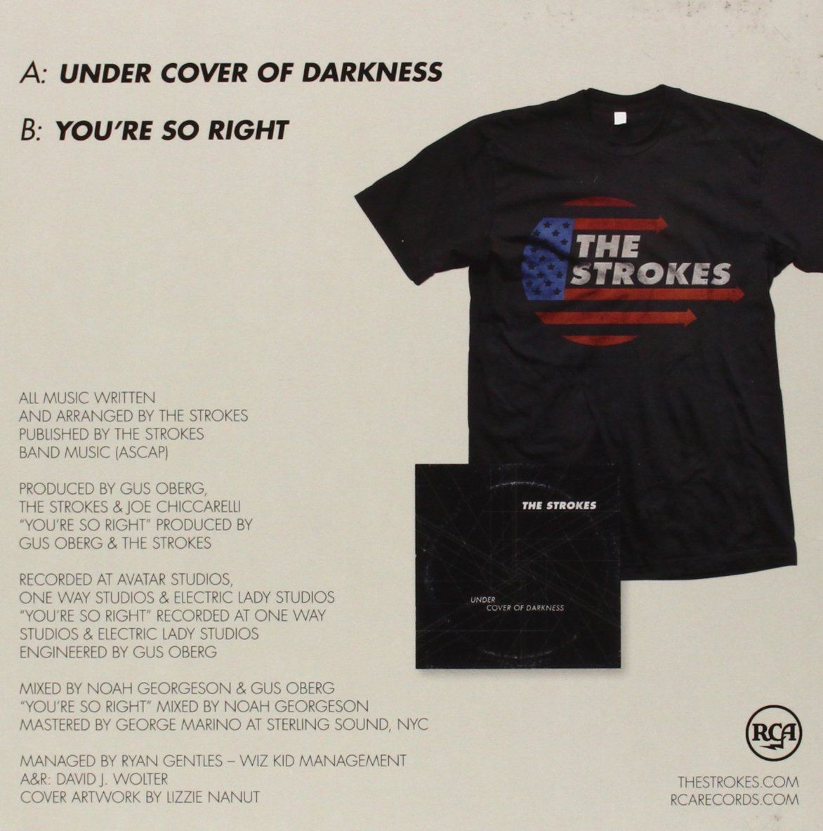STROKES,THE - UNDER COVER OF DARKNESS - YOU'RE SO RIGHT (VINILO SINGLE + CAMISETA TALLA L) Edición coleccionista