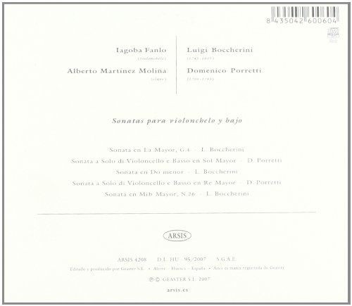 Sonatas Per Violonchelo y Bajo  (Cd)