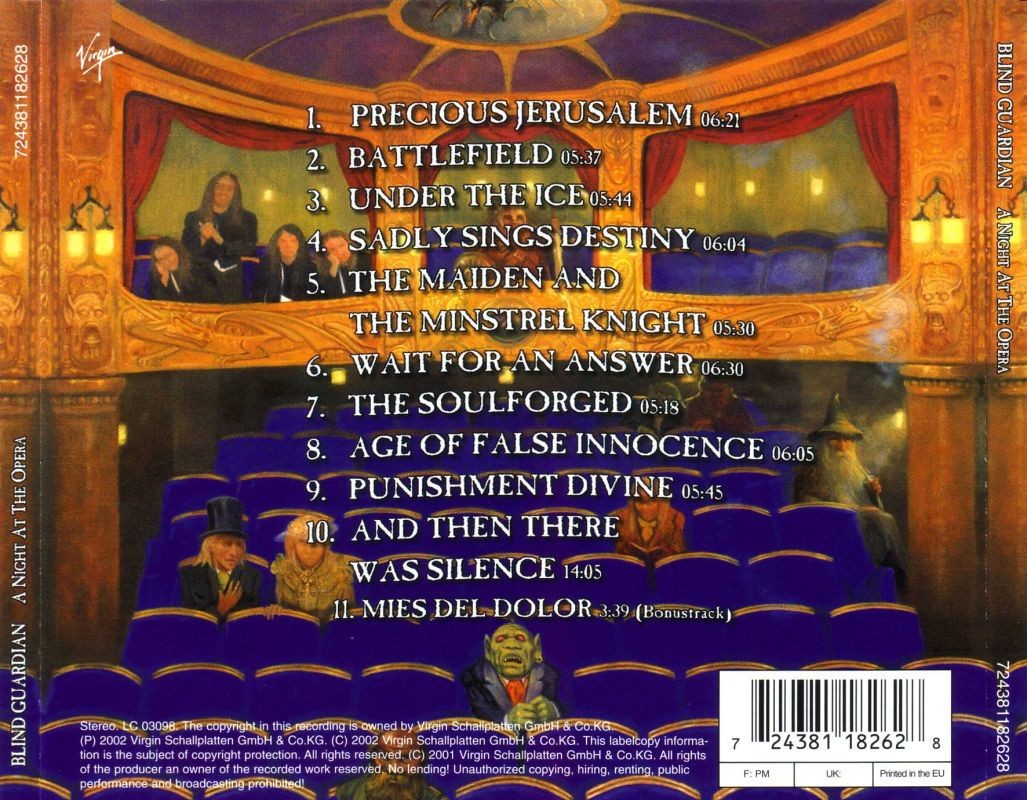 BLIND GUARDIAN - A NIGHT AT THE OPERA  (Cd)