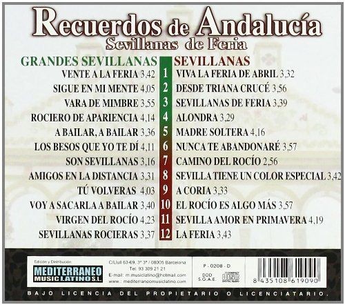 RECUERDOS DE ANDALUCIA - SEVILLANAS DE FERIA  (2Cd)
