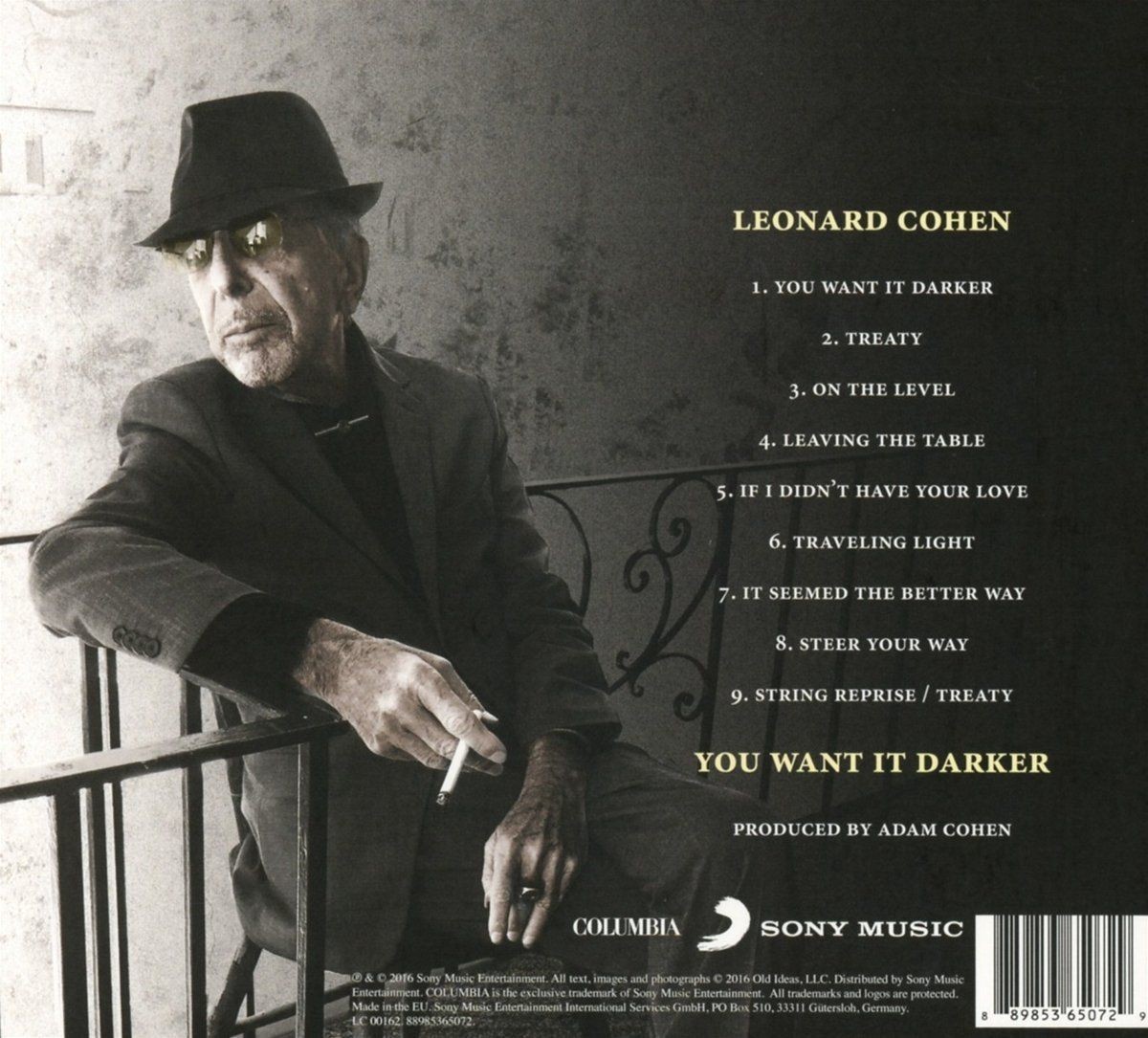 LEONARD COHEN - YOU WANT IT DARKER  (Cd)