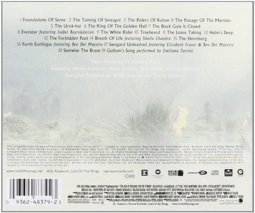 EL SEÑOR DE LOS ANILLOS (The Lord of the Rings) - The Two Towers  CD