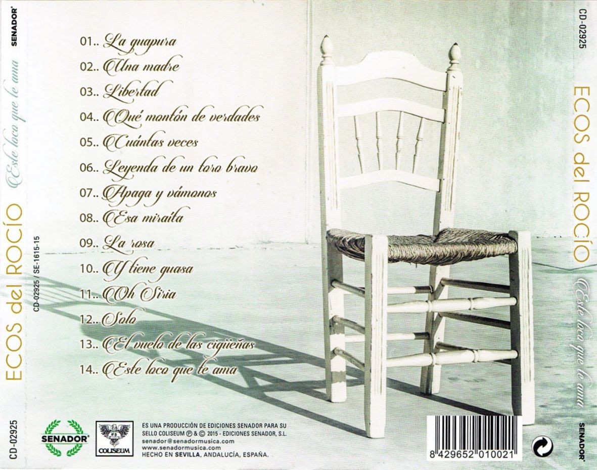 ECOS DEL ROCIO - ESTE LOCO QUE TE AMA  (Cd)