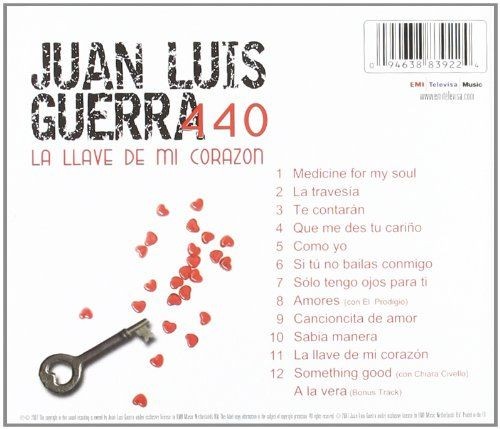 JUAN LUIS GUERRA - LA LLAVE DE MI CORAZON  (Cd)