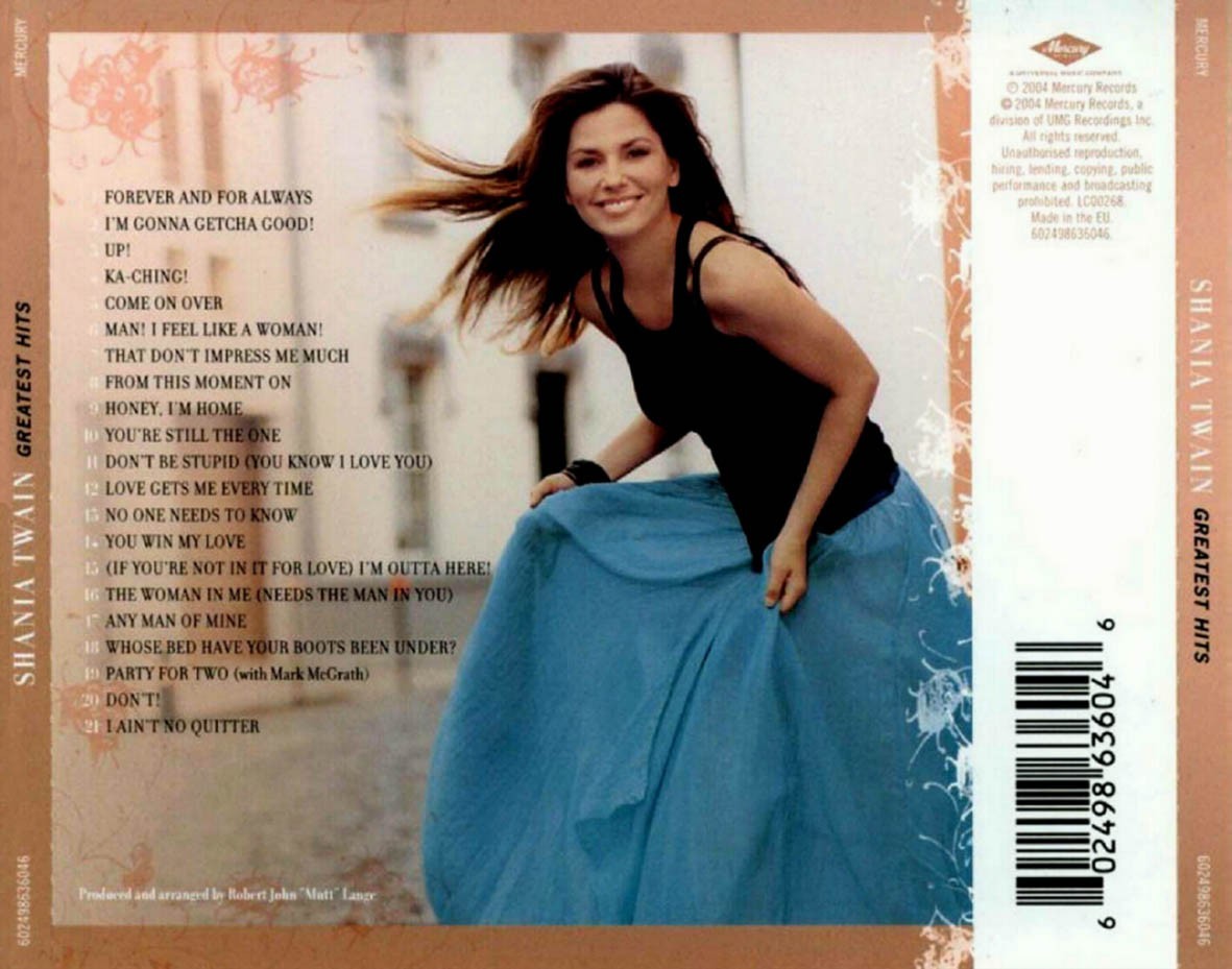 SHANIA TWAIN - GREATEST HITS  (Cd)